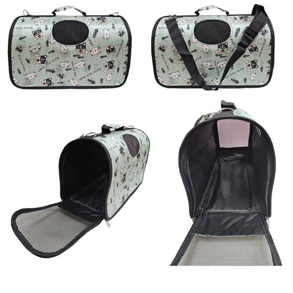 Pet Carrier for Cat, Dog or Other Pets, Cats and Dogs Print - Picture 6 of 7